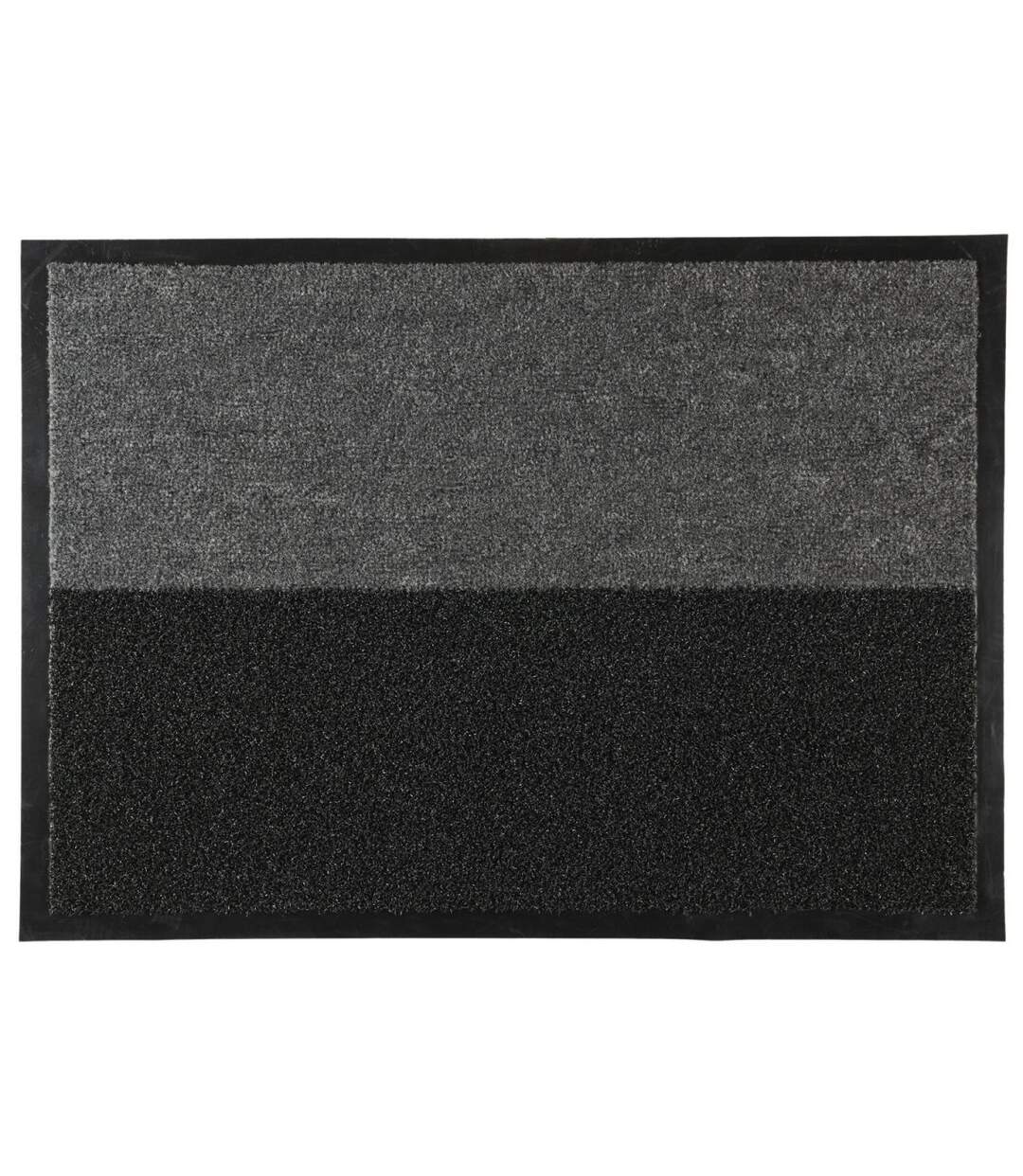 Paillasson Brossant 2 en 1 50x70cm Noir & Gris-1