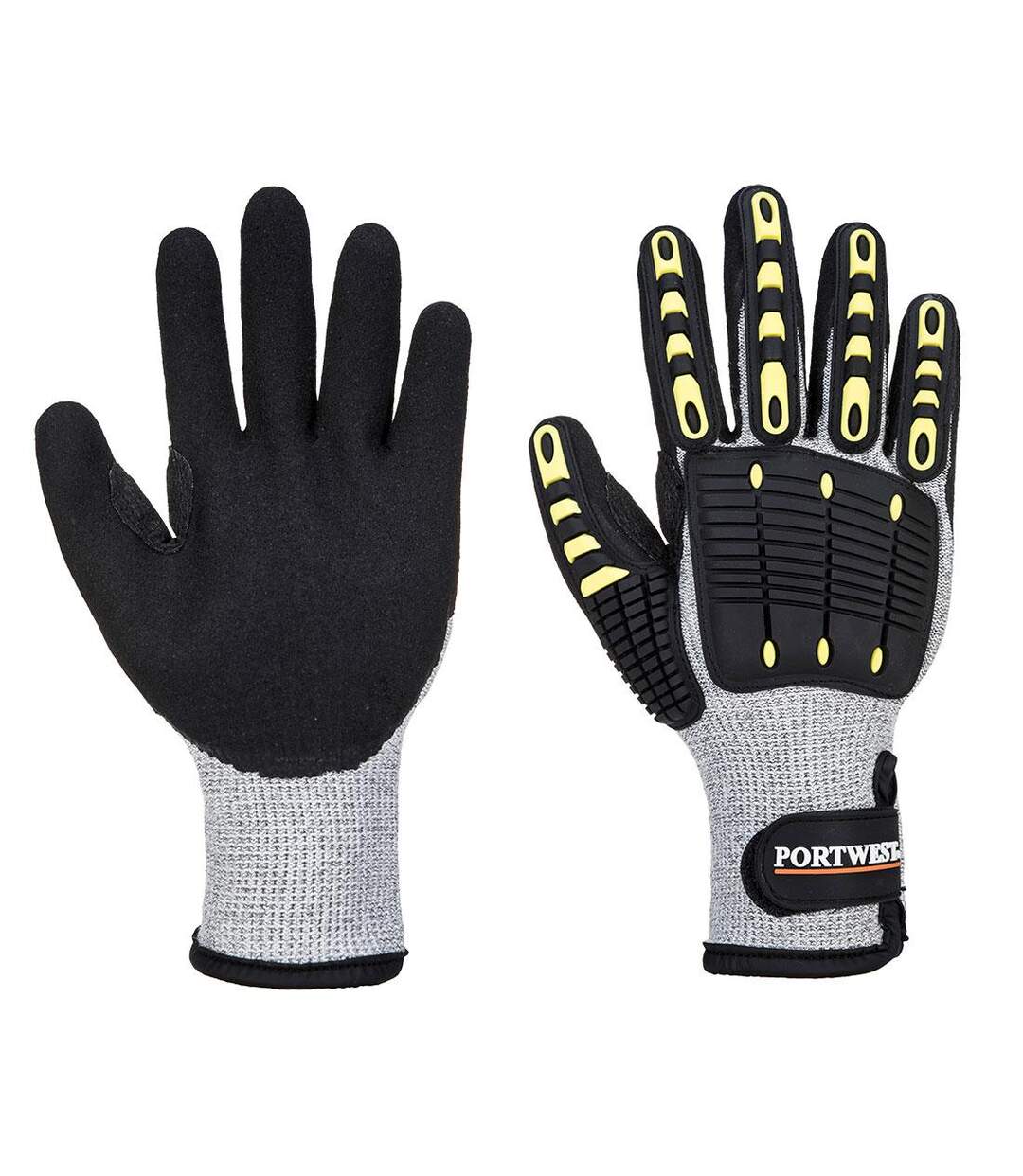 Unisex adult a729 impact resistant thermal cut resistant gloves s grey/black Portwest