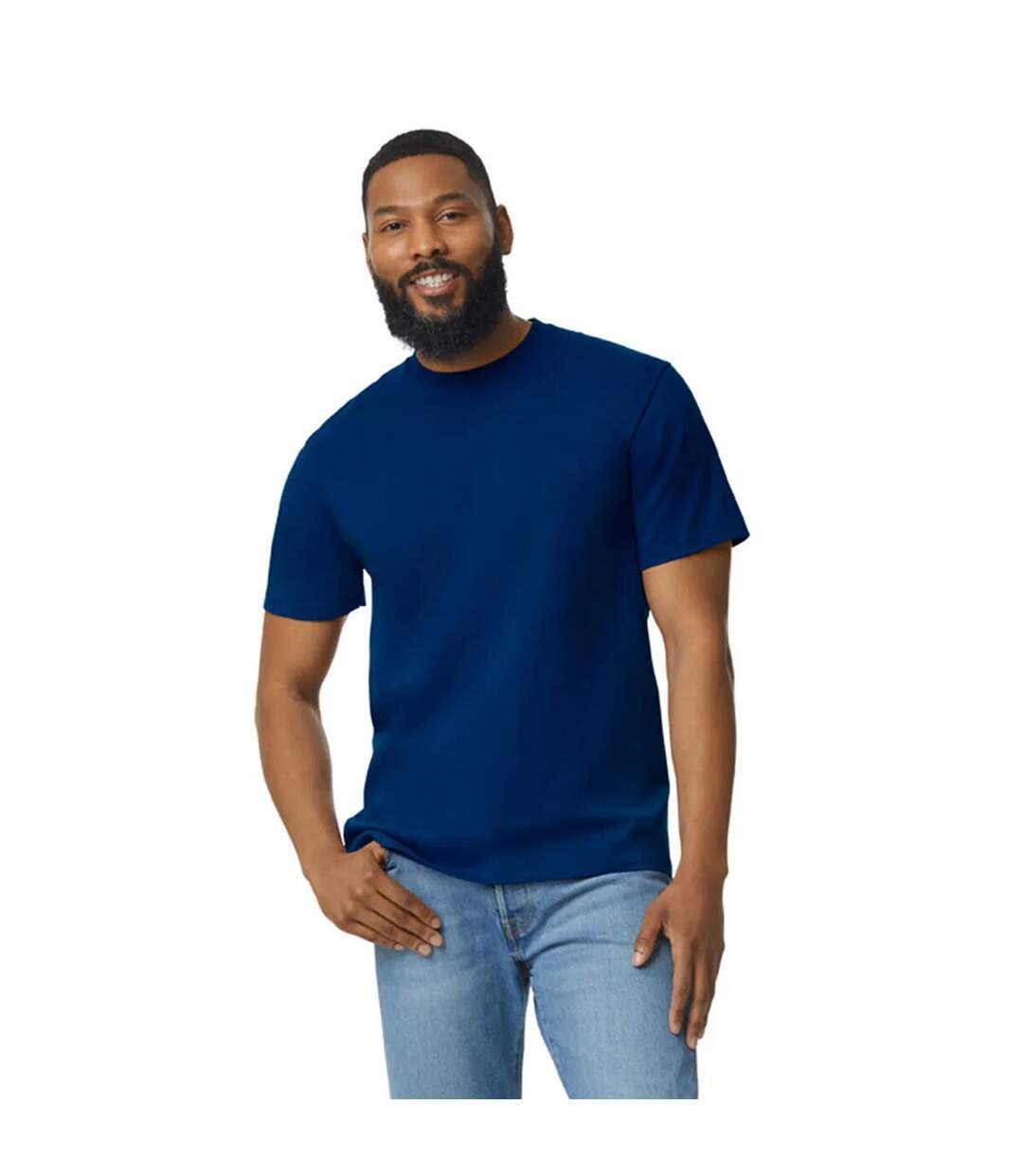 T-shirt Softstyle Homme Bleu Marine Gildan-4