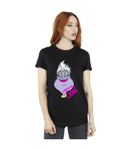 Disney Womens/Ladies Villains Ursula Unfortunate Soul Cotton Boyfriend T-Shirt (Noir) - UTBI47142