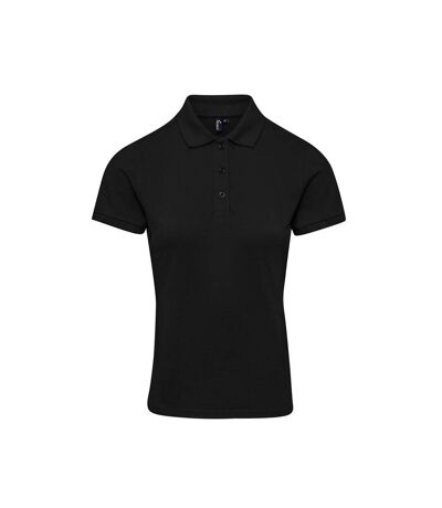 Premier Womens/Ladies Coolchecker Plus Polo Shirt (Black)