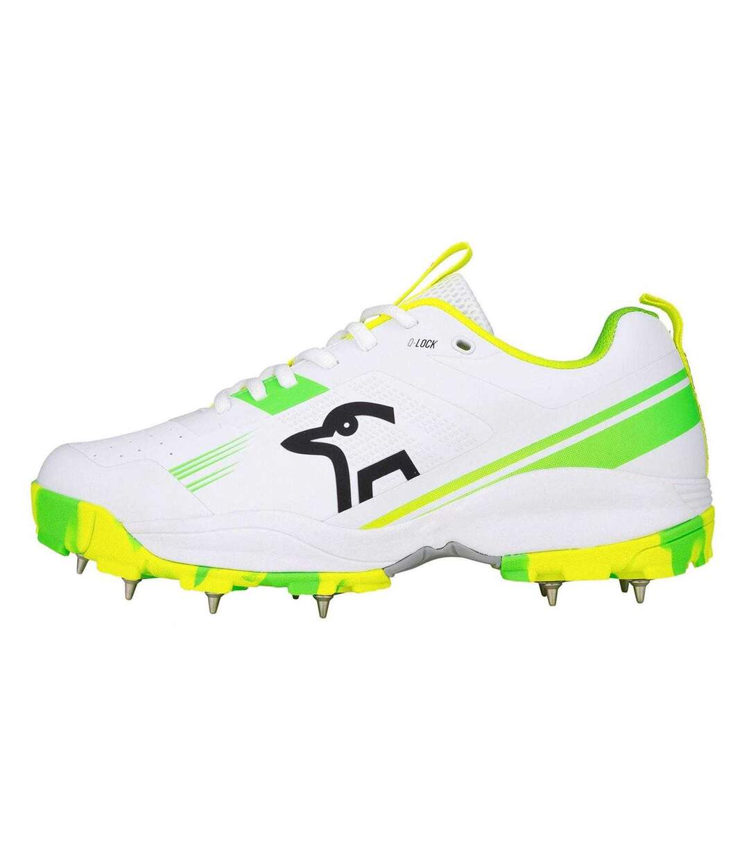Mens Pro Cricket Shoes White Green Kookaburra-3