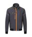 Mens ev4 softshell 3 layer bomber jacket metal grey Portwest-1