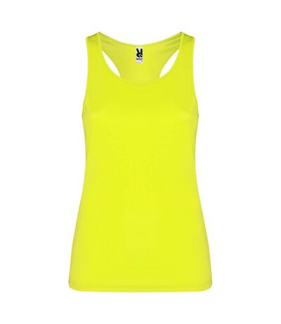 Womens/ladies shura sports tank top fluro yellow Roly