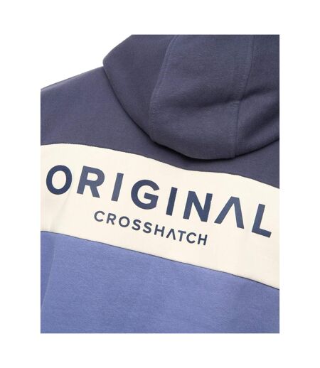 Mens Castlebay Hoodie Blue Crosshatch