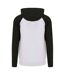 Sweat À Capuche Just Hoods Baseball Adulte Gris Chiné Awdis-2