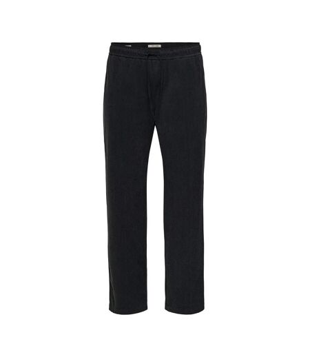 Pantalon fluide velours noir homme only & sons fade