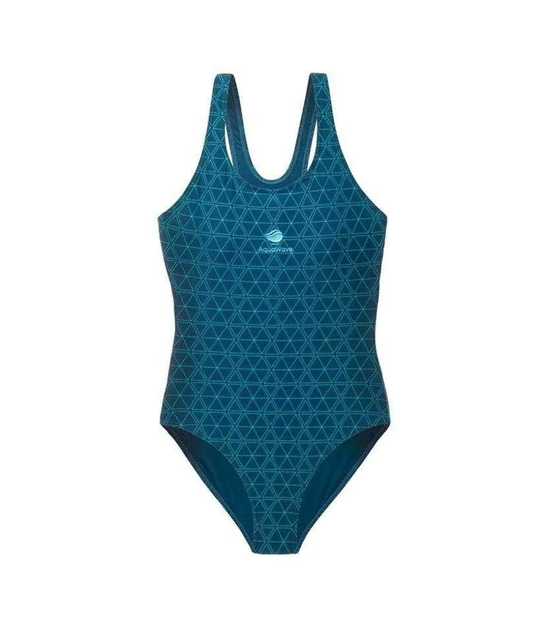 Maillot De Bain 1 Pièce Motif/style Géométrique Seaweed Femme Bleu Marine Foncé Aquawave-2