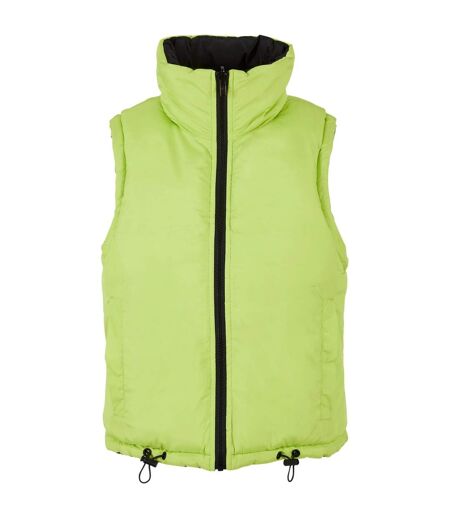 Doudoune Sans Manches Femme Noir Jaune Fluo Urban Classics