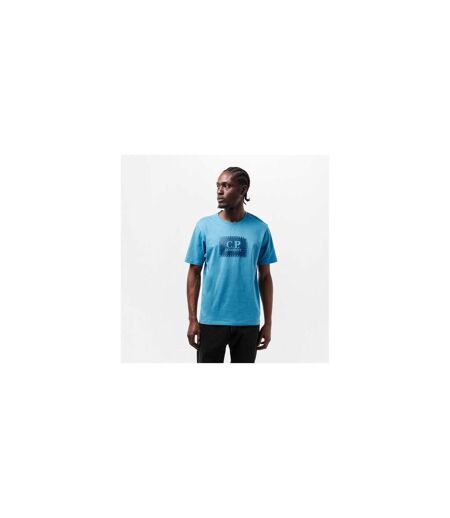 T-shirt Manches Courtes Motif/style Logo Bloc Homme Bleu Foncé C.P. Company