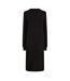 Robe Mi-longue Manches Longues Femme Noir Pieces-2