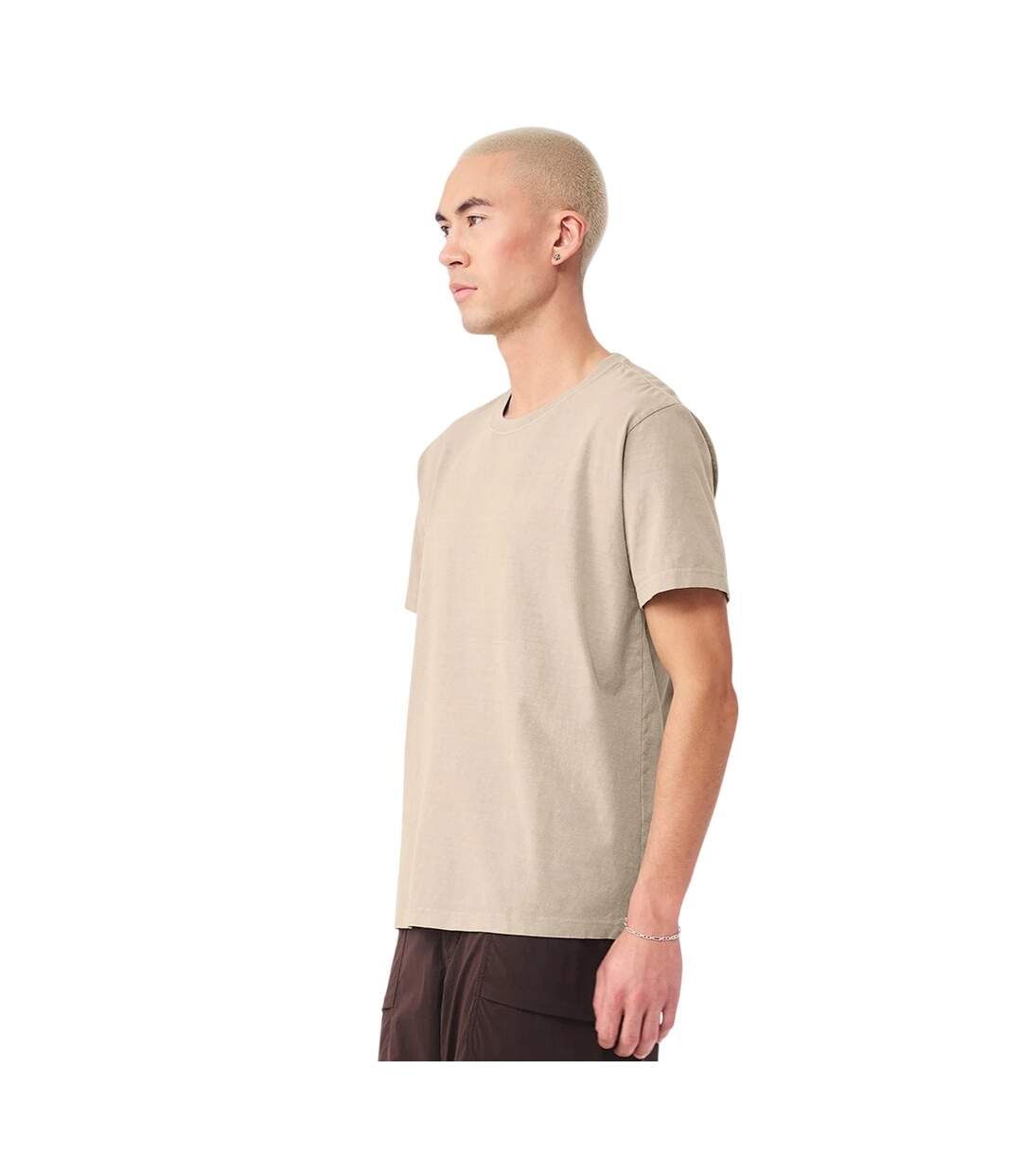 Unisex Adult Heavyweight T-shirt Khaki Brown Bella + Canvas-4