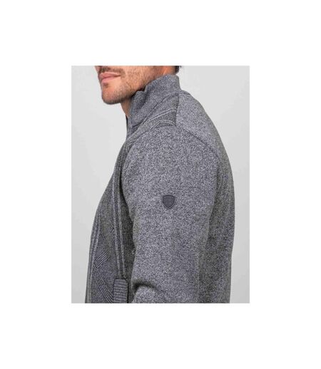 Gilet zippé col montant motif géométrique LIDERAL