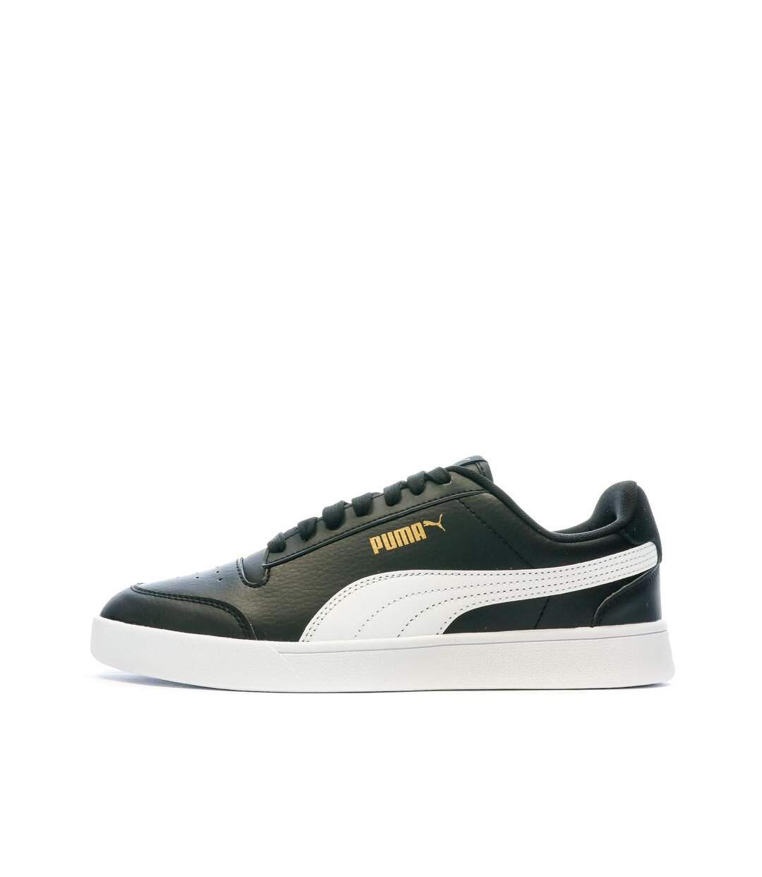 Baskets blanche/noir homme puma shuffle-1