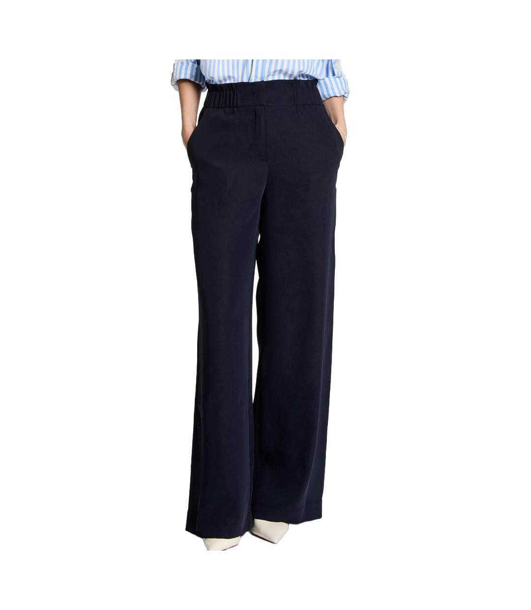 Pantalon fluide marine femme morgan pbird-1