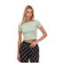 Womens/ladies Stretch Mesh T-shirt Blue Hugo-1