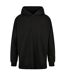 Build Your Brand Mens Oversized Cut-On Hoodie (Black)