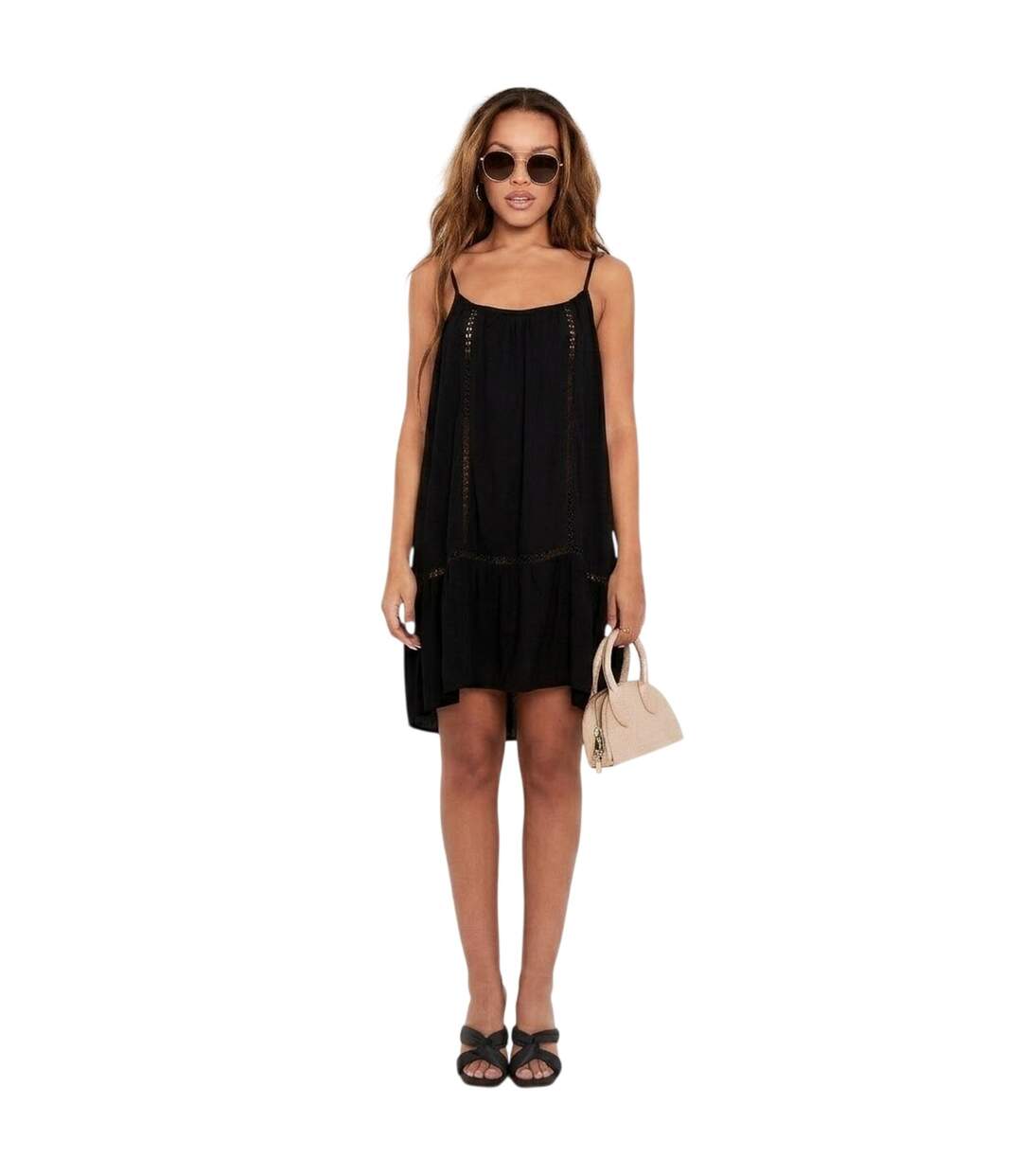 Robe Courte Plage Femme Noir Missy Empire-2