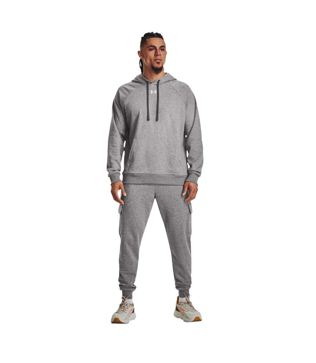 Sweat À Capuche Homme Gris Argenté Under Armour-1