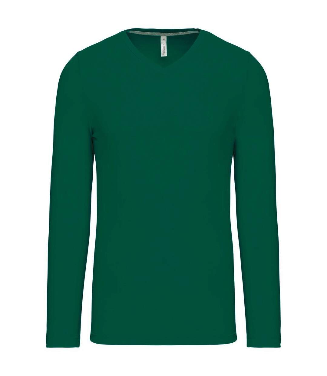 T-shirt manches longues col V - K358 - vert kelly - homme