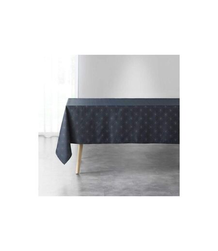Nappe Imprimée Jacquard Étoiles 140x300cm Bleu