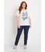 T-shirt col rond avec motif fleuri-3