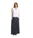 Womens/ladies medivet floral jersey maxi skirt navy blue Weird Fish-4