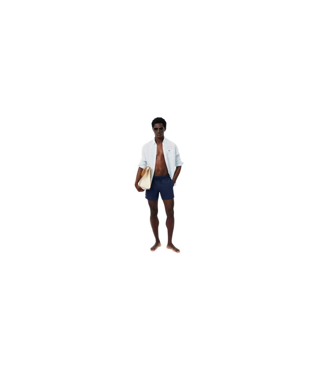 Mens Logo Swim Shorts Navy Lacoste-1