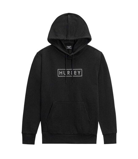 Mens Box Logo Fleece Hoodie Black Hurley