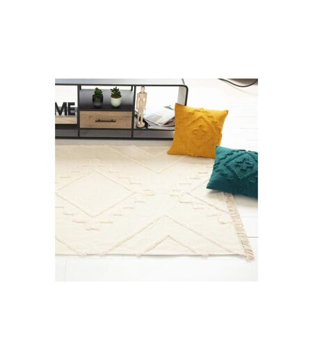 Tapis Déco Tufté Inca 120x170cm Ivoire