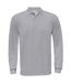 Polo lourd homme manches longues - PU423 - gris clair