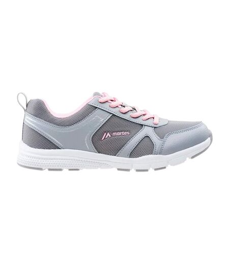 Baskets Celari Femme Gris Clair Rose Argenté Martes
