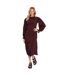 Womens/ladies High-neck Midi Dress Chocolate Violet Romance-1