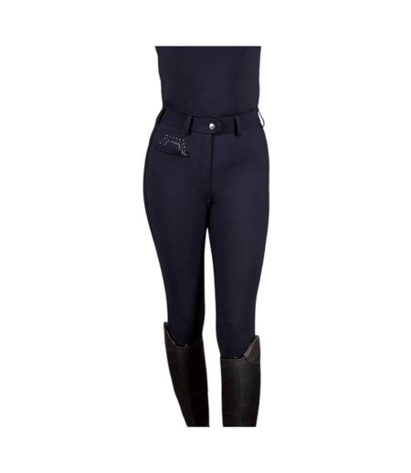 Pantalon D´équitation Style Scintillant Hamilton Femme Bleu Marine Coldstream