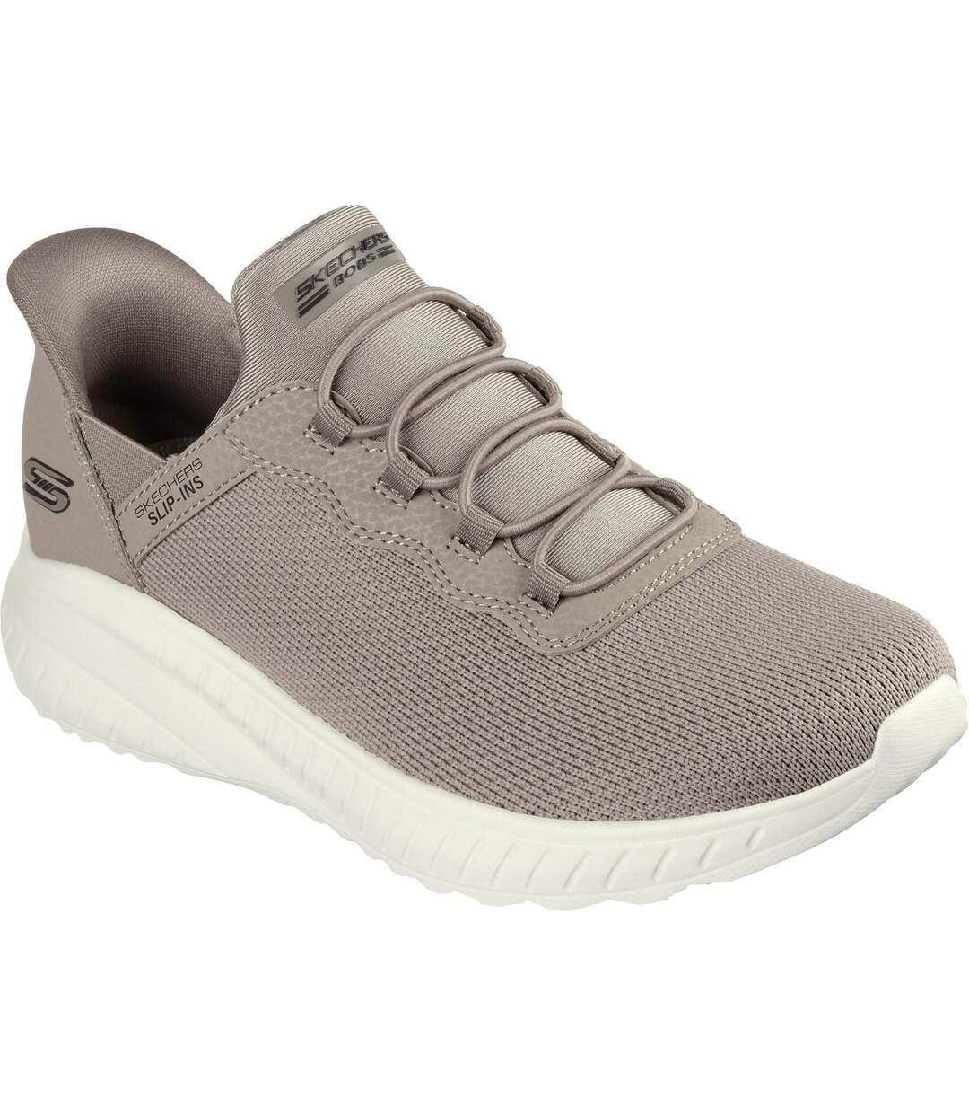 Womens/ladies Bobs Sport Squad Chaos Trainers Taupe Skechers-1