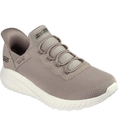 Womens/ladies bobs sport squad chaos trainers taupe Skechers