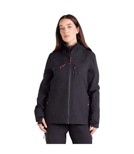 Womens/ladies Cortina Extreme Waterproof 3 Layer Ski Jacket Black Mountain Warehouse
