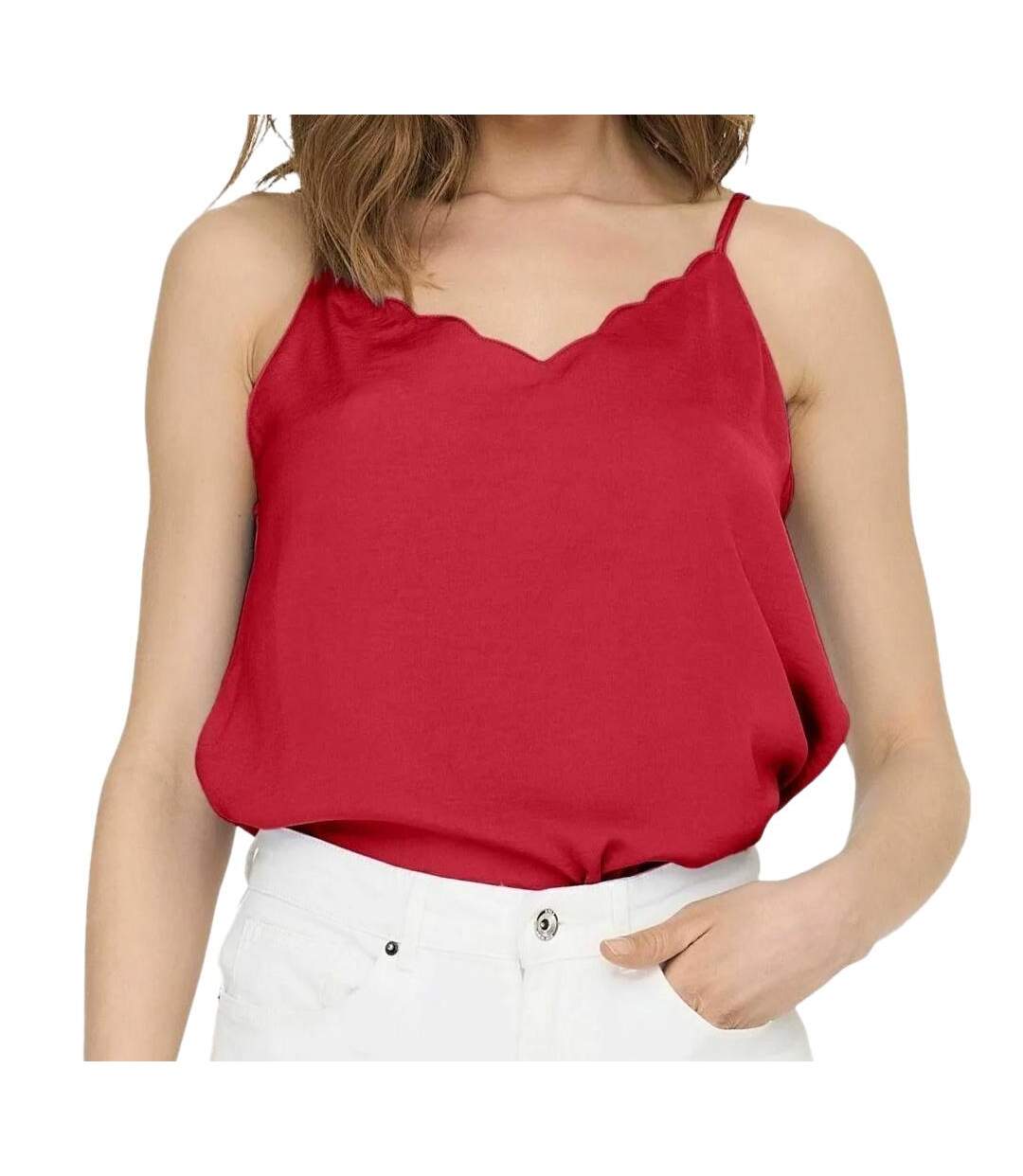 Débardeur rouge femme only debbie-1