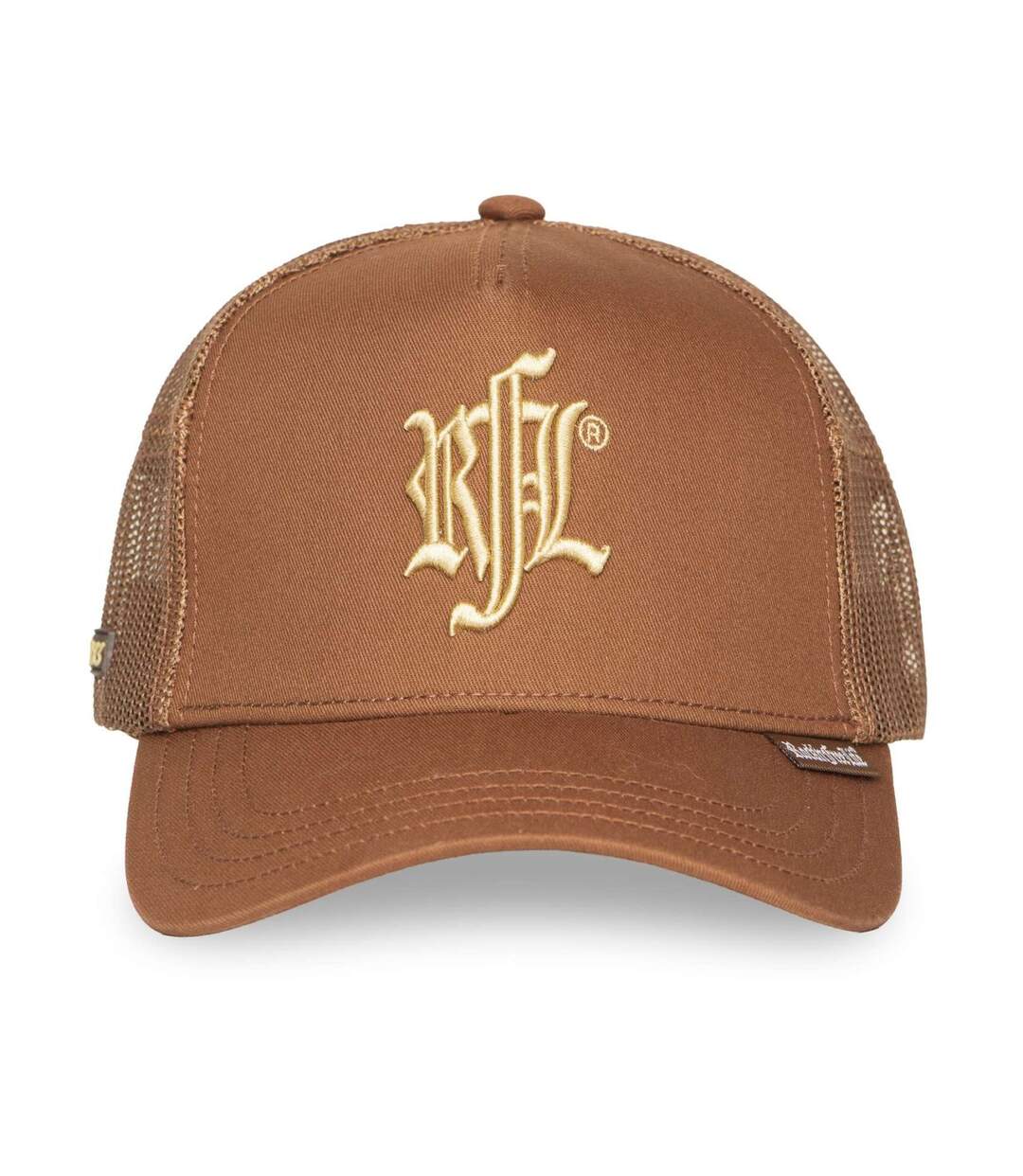 Casquette trucker avec filet et logo brodé Gold & Brown Rock'n Free Life-2