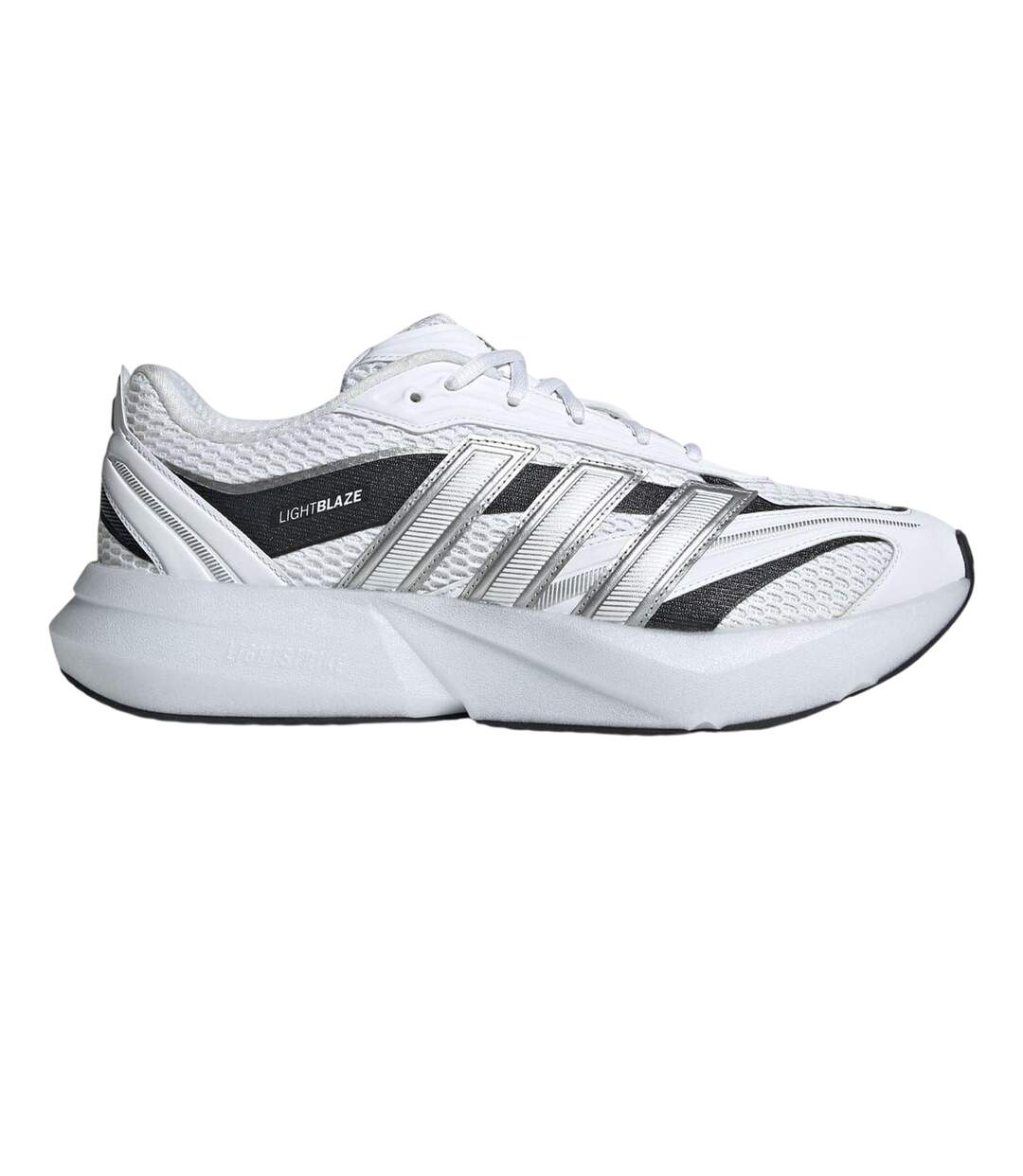 Baskets Motif/style Brille Lightblaze Homme Blanc Argenté Noir Adidas-1