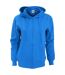 Sweatshirt Uni À Capuche Et Fermeture Zippée Femme Bleu Royal SG-1