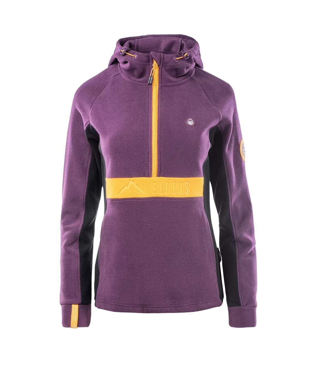 Haut polaire elvar femme violet prune / jaune de cadmium Elbrus