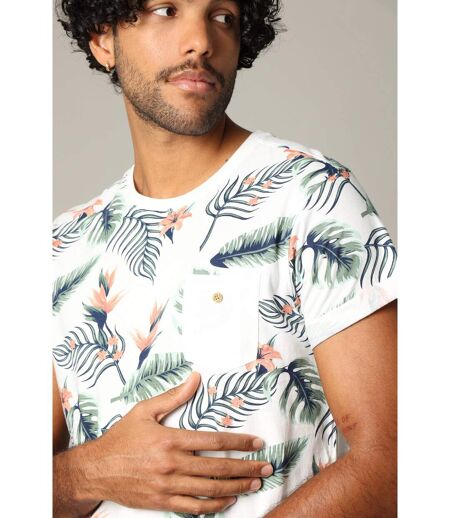 T-shirt tropical en jersey de coton à manches courtes NUBIE