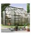 Serre de jardin en polycarbonate 6 mm et aluminium vert emeraude avec embase Jupiter Longueur de 321 cm