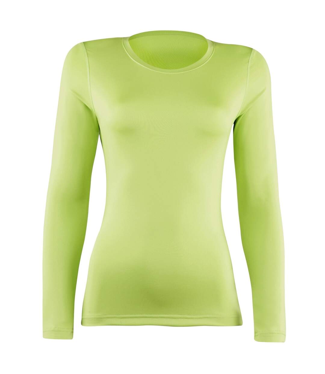 T-shirt base layer à manches longues femme vert citron Rhino