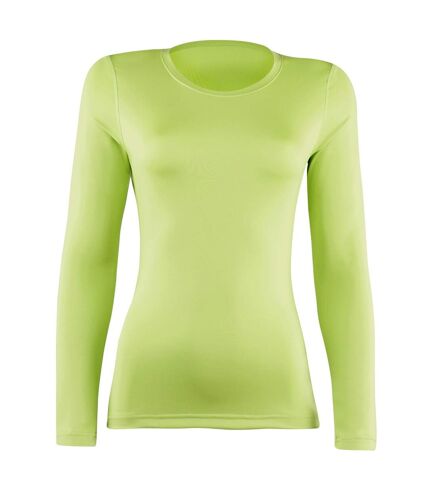 Rhino Womens/Ladies Sports Baselayer Long Sleeve (Lime) - UTRW2829