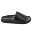 Womens/ladies Cloudfoam Sliders Black Off White-2