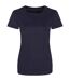 T-shirt cool smooth femme bleu marine français Awdis-1