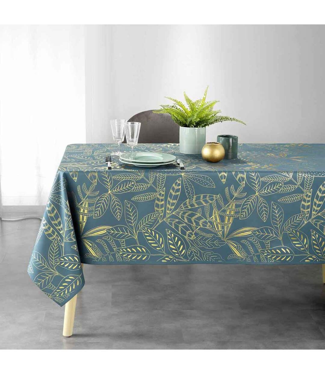 Nappe Imprimée Déco Belflor 150x240cm Émeraude-3