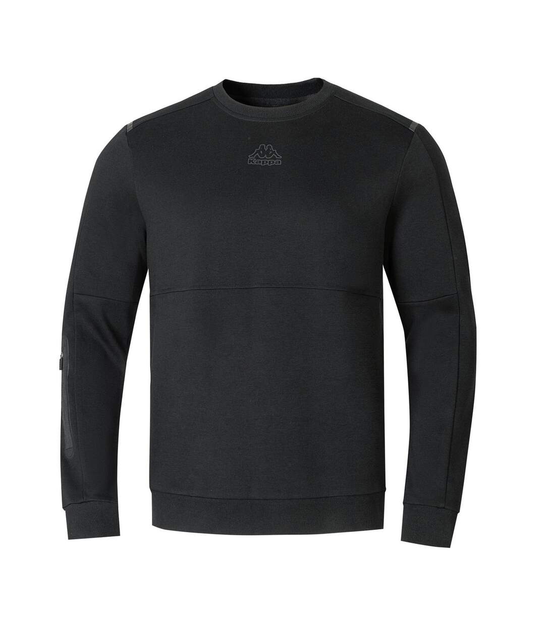 Mens Teddy Fleece Sweatshirt Black Kappa-1